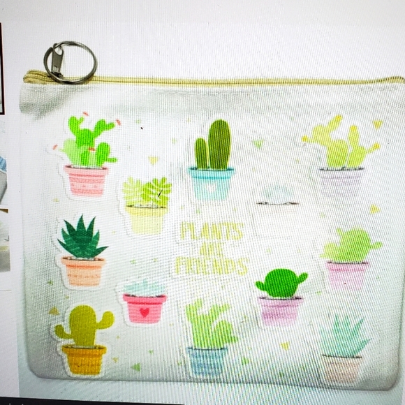 Eclectic Treasures Other - Girl's Catcus Canvas Cosemetic Bag
